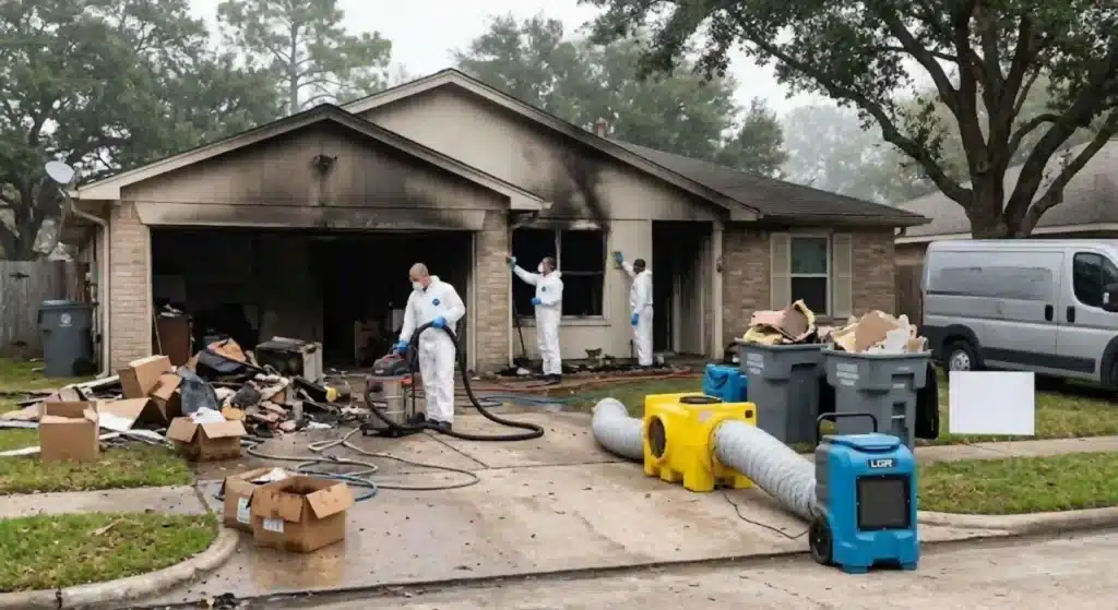 Post-fire cleanup and smoke damage restoration in Houston